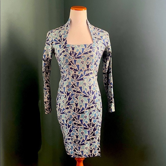 1950s vintage Handmade Atomic Bombshell Dress Wiggle Sheath (Size 8 Tailorable) - Picture 4 of 7